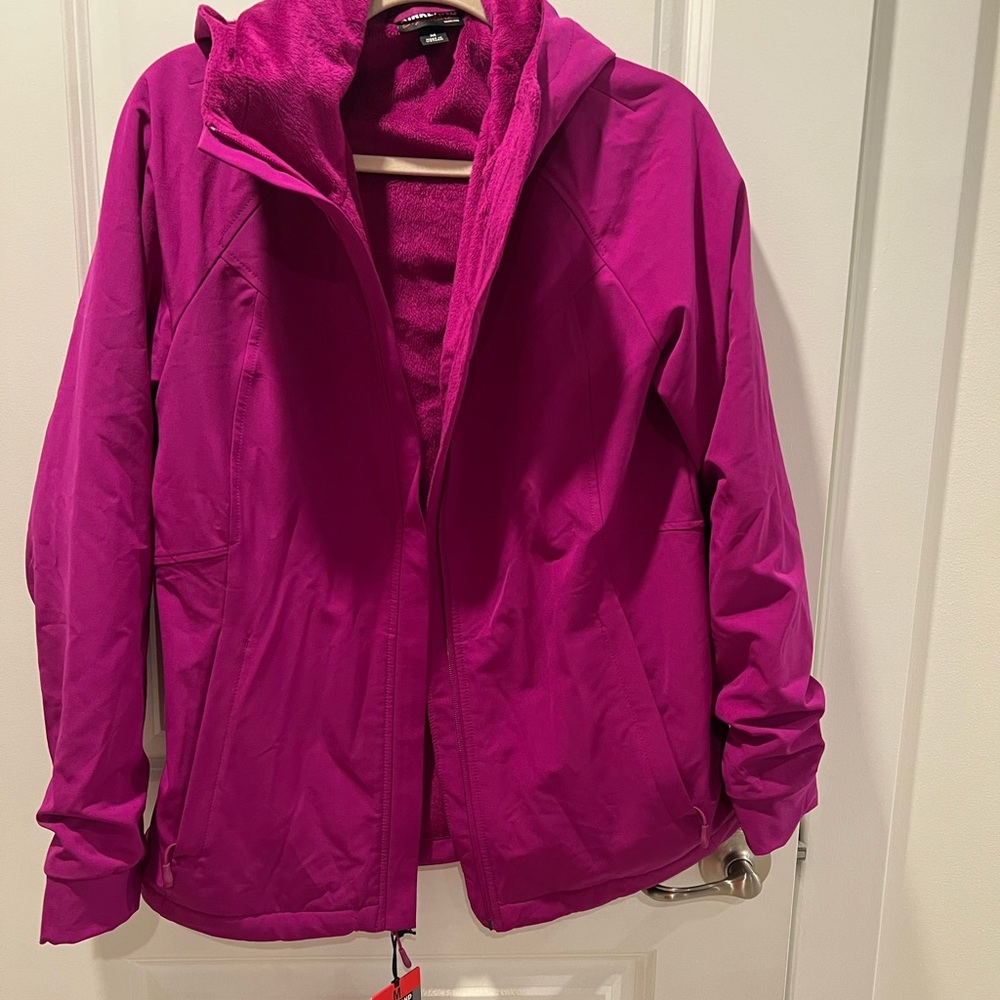 NWT kirkland signature soft shell fleece lined hooded jacket